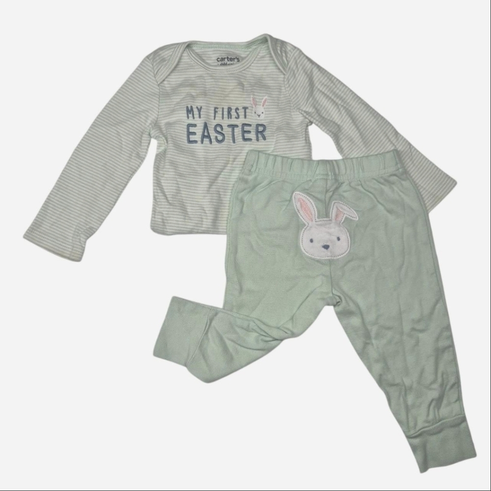 Easter Baby Outfit Carter's Mint Green Kids Matching Set Spring Bunny Cute